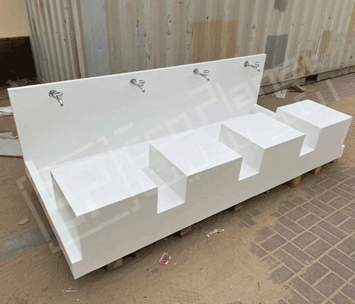 portable ablution units in white color