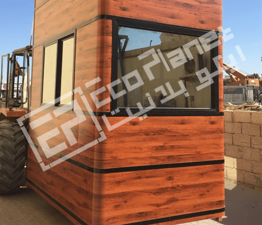 wood finish security cabin